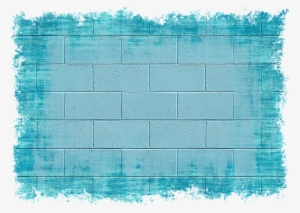 Painted Blue Bricks Wall - Png Background Hd Painting #1070008