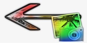 Arrow Pointing Left Towards Navigation - Iphoto Icon #1070292