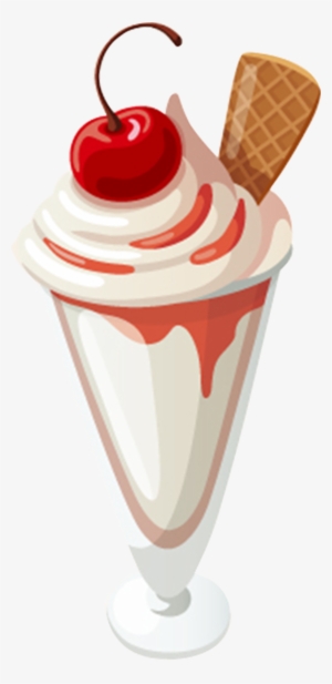 Milkshake Cartoon Png - Vector Ice Cream Sundae #1070827