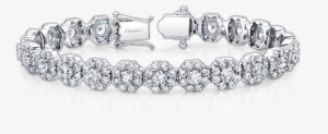 Diamond Bracelets - Halo Diamond Bracelet Png #1071477