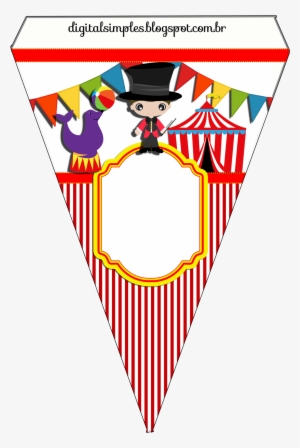 Um Kit De Aniversário Com O Tema Circo, As Medidas - Banderines De Cumpleaños De Circo #1071643