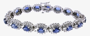 Fine Blue Sapphire And Diamond Bracelet - Bracelet #1072629