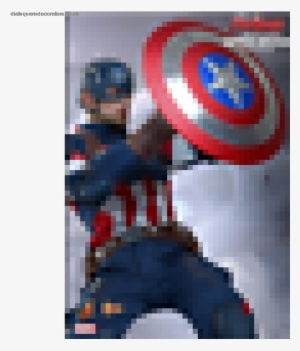 Authentic Rare Captain America Hot Toys Aou Mms281 - Avengers Age Of Ultron Captain America And Ultron #1073345