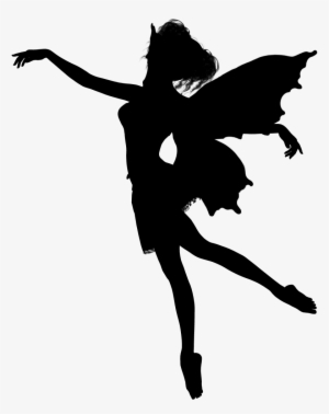 Free Simple Tinkerbell Silhouette - Dancing Fairy Silhouette #1076805