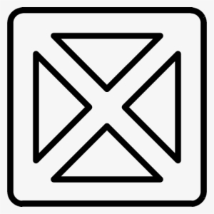 Close Or Delete Cross Square Button Outline Vector - Icon #1076810