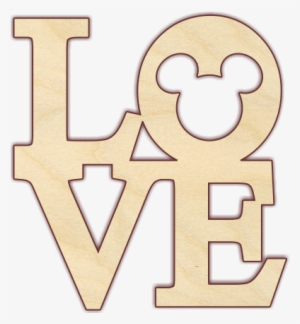 Love With Mickey Mouse Ears Cut Out - Mickey Mouse Love Png #1077206