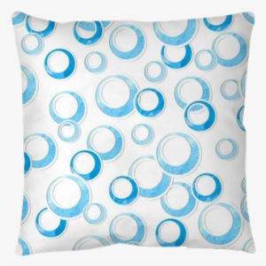 Seamless Blue Circles Pattern - Watercolor Painting #1077404