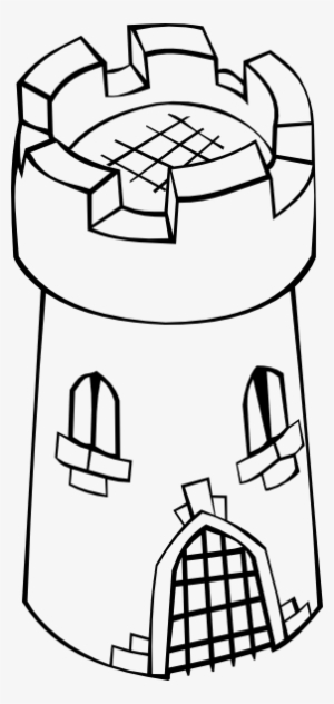 Drawing Bricks Castle - Tower Clip Art #1078041