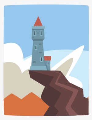 Svg Freeuse Library Little Castle On Top Of Icons By - Vector Graphics #1078207