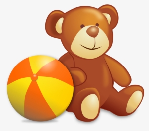 Big Image - Toy Teddy Bear And Ball Keychain, Sienna/light Salmon/gold, #1078899