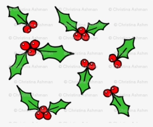 Holly Leaves And Berries #1078991