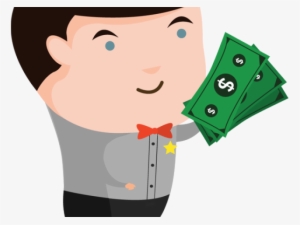 Money Cartoon - Cartoon Man Holding Money #1079221