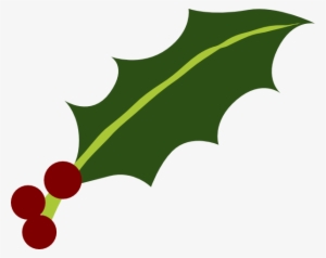 Graphic Freeuse Download One Leaf Clip Art At Clker - Holly Berry Clipart #1079402