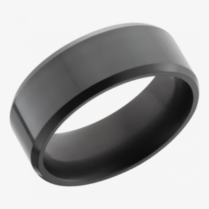Elysium Black Diamond Polished Men's Band - Mens Wedding Bands #1080685