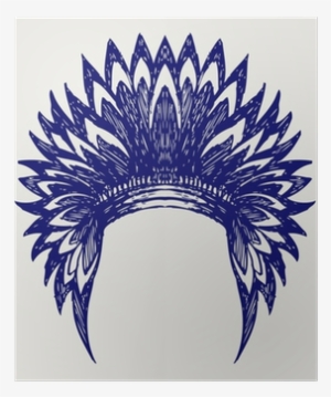 Native American Indian Headdress - Native American Headdress Silhouette #1080795
