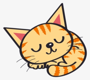 Catsleeping - Sleeping Cat Cartoon Png #1081015