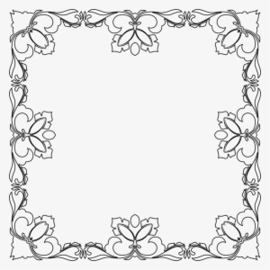 Download Floral Black Design Transparent Bg Clipart - Design #1081121