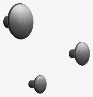 The Dots Metal Master The Dots Metal 1535615597 - Muuto - Wall Hook The Dots Metal Single Medium, Black #1081223