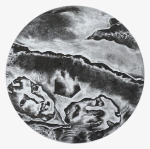 A Pencil Drawing Of Two Distorted Faces Juxtaposed - Drawing #1081297