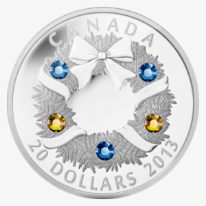 Canada 2013 20$ Holiday Wreath Silver Proof Coin - Royal Canadian Mint 2009 Swarovski #1081962