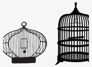Birdcage Clipart Black And White - Bird Cage Transparent Background #1082793