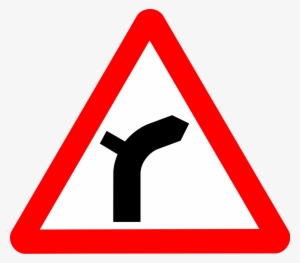 This Free Clipart Png Design Of Roadsign Junc Curve #1083373