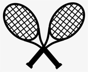 Crossed Tennis Racket Clipart #1083596