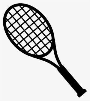 28 Collection Of Tennis Bat Clipart - Tennis Racket Clipart Black And White #1083987