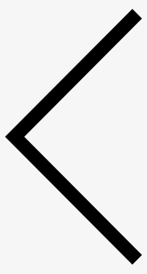 Arrow Thin L - White Back Button Png #1084297