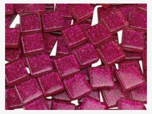 Pink Glitter Glass Mosaic Tiles - Glass Mosaic #1085323
