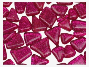 Pink Glitter Glass Tiles - Glass Tile #1085545