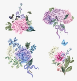 Svg Royalty Free Download Flower Euclidean Stock Hand - Hydrangea Vector #1085975