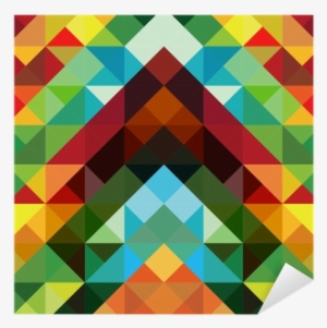 Abstract Colorful Triangle Pattern Background Sticker - Test Your Personality With Psychology #1086242