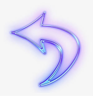 Neon Arrow Sign Blue Purple Light - Neon Arrow #1086395