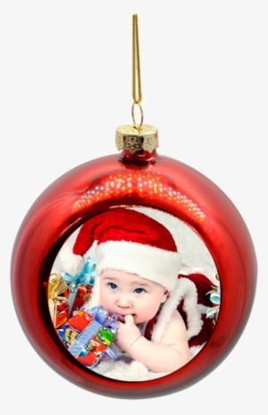 Bola Navidad Redonda Metálica - Kerstballen Bedrukken Per 4 Stuks - Rood #1086567