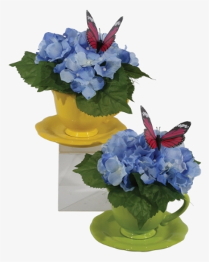 Silk Flower Power Hydrangea Tea Cup • - Tea #1086675