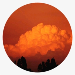 Cloud Silhouettes Orange Aesthetic Aestheticcircle - Orange Aesthetic Sky #1087343