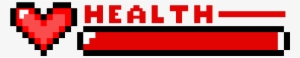 Minecraft Health Bar Png - Health Bar Pixel Art #1087837