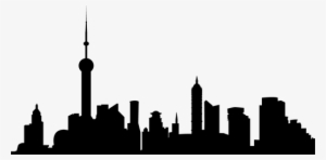 City Skyline Sticker - City Skyline Silhouette Shanghai #1088422