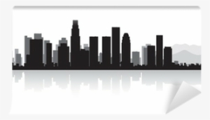 Los Angeles City Skyline Silhouette Wall Mural • Pixers® - Los Santos City Skyline Vector Png #1088466