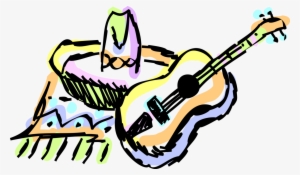 Vector Illustration Of Mexican Sombrero Hat Head Covering #1088629