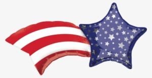 27" Patriotic Stars And Stripes Shooting Star Balloon - Patriotic Stars #1088738
