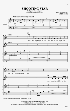 Shooting Star Thumbnail Shooting Star Thumbnail Shooting - Shooting Stars Sheet Music Easy #1088956