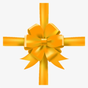 Yellow Bow Ribbon Icon - Vector Graphics #1089056