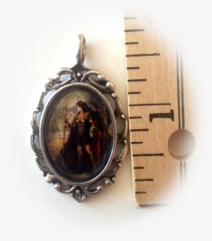 Athena 18mmx25mm Ornate Silver Pendant Necklace #1089151