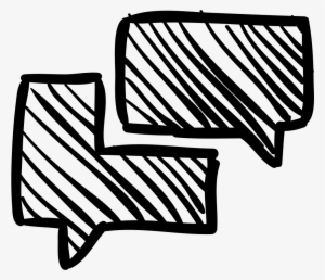 Chat Speech Bubbles Sketch - Chat Sketch Icon #1089213