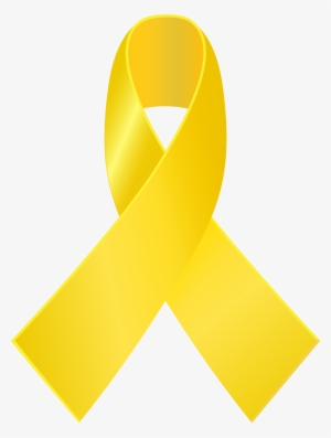 Yellow Awareness Ribbon Png Clip Art - Yellow Awareness Ribbon #1089214