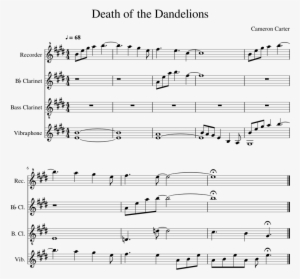 Death Of The Dandelions Sheet Music Composed By Cameron - Mii Channel Theme Song Alto Sax #1089357