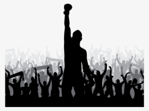 Money Round Boxing - Cheering Fans Silhouette Png #1089654
