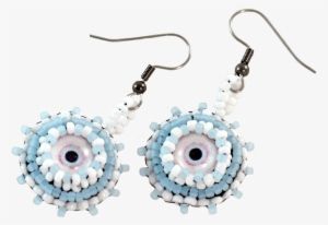 Ghost Earrings Evil Blue Zombie Eyes - All Seeing Eye Choker, Evil Eye Jewelry, Zombie Eye #1089750